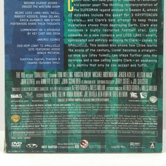 Smallville - The Complete Fourth 4 Season (DVD, 2005) 5181E1M - Picture 6 of 14